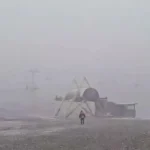 بارش برف در قله توچال تهران + ویدئو