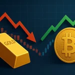 چرخش بی‌سابقه در واکنش بازارها؛ طلا در مسیر نزولی، بیت‌کوین در مدار صعود