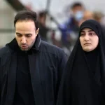 حضور فرزندان سردار سلیمانی در مراسم تشییع شهدا