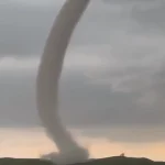 ثبت تصویر یک گردباد بزرگ در داکوتای جنوبی + ویدئو