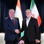 دیدار روسای جمهور ایران و تاجیکستان در حاشیه اجلاس اکو